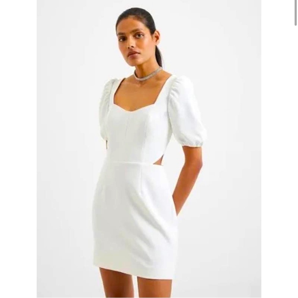 Puff Sleeve Sweetheart Neck Mini Dress
